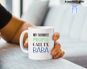 Dad's Coffee Mug, Personalized Coffee Mug, Custom Mug, Baba's Mug,Personalized Mug,  Coffee Cup, Customized Gift Mug, Father's day gift,baba