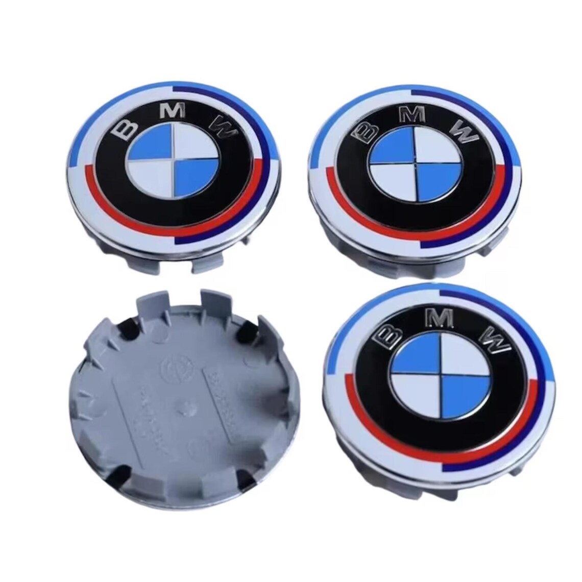 BMW Hubcaps Set of 4 68mm 50th Anniversary Edition Premium Quality ...
