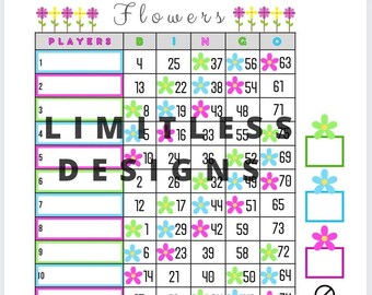 Flowers Bingo (2 Mixed & Straight)