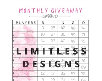 Monthly Giveaway Bingo (mixed & straight)