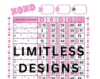 XOXO Bingo Boards (mixed Houdini balanced & straight)