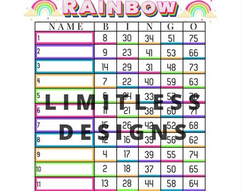 Rainbow Bingo C (mixed & straight)