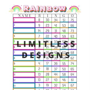 Rainbow Bingo C (mieszane i proste)
