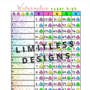Watermelon Sugar High Bingo (mieszane i czyste)