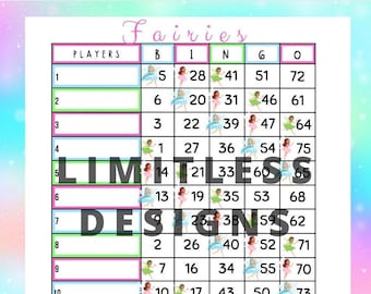 Fairies Bingo Boards (2 Mixed & Straight)
