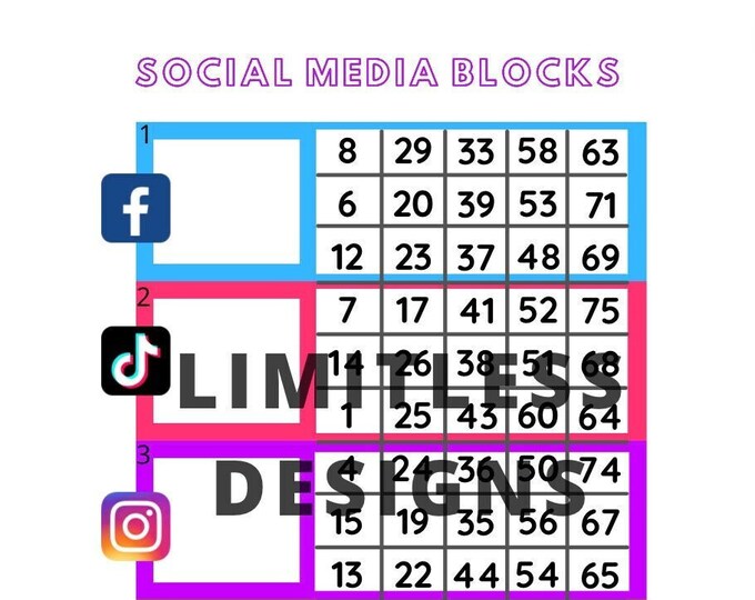 Heart Outline Blocks Bingo (mixed, Straight, Blank) - Etsy Canada