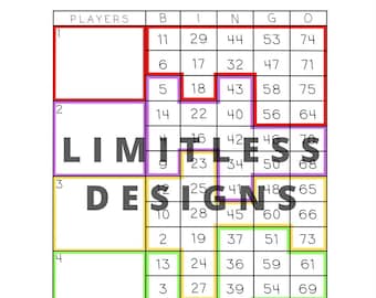 Tetris Bingo Blocks (2 Mixed & Straight)