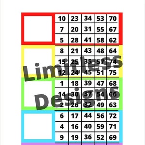 4 blocs de bingo mixtes