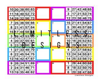 Blocks Bingo Board, 5 Mixed Sheets, Printable PDF Files Download, 8 ...