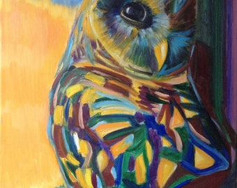 Wall Art Print "Owl - Bird of Sun" 16x20 Galina Verba