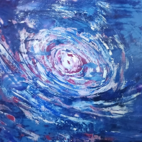 Peinture à l’encaustique originale « Galaxy » 8x10 Galina Verba
