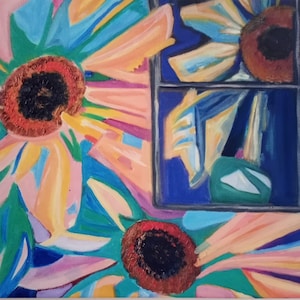 Wall Art Print &quot;Magic sunflowers&quot; 24x18  Galina Verba