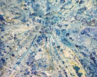 Original encaustic painting "Birth of the world" 10x8 Galina Verba