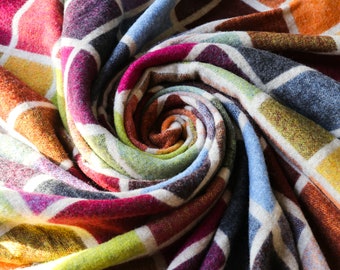Merino Lambswool Multicolor Throw Blanket