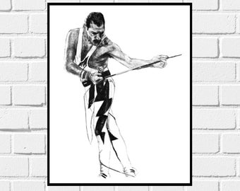 Freddie Mercury Lightning Prints