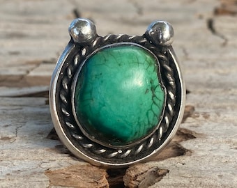 Turquoise Horseshoe Ring