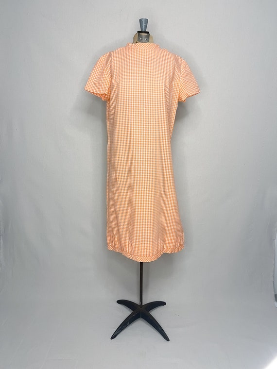 Sample Orange & White Checkered Fries Cotton Dress main image 1