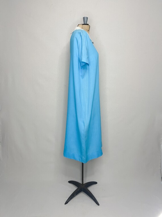 Vintage 1960s Handmade Blue Mod Shift Dress - image 4