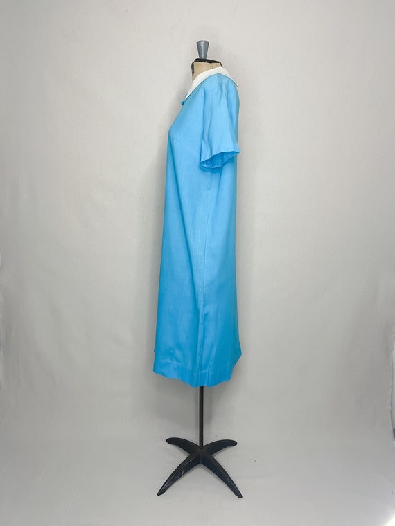 Vintage 1960s Handmade Blue Mod Shift Dress - image 2