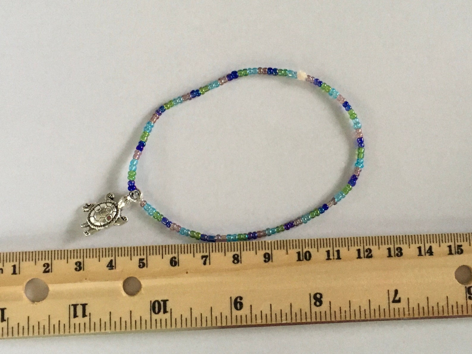 Blaues und grünes Charm Armband | Etsy