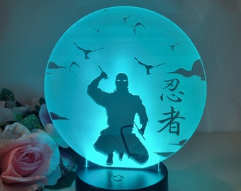 Ninja table lamp for ninja fans and Chinese martial arts enthusiasts