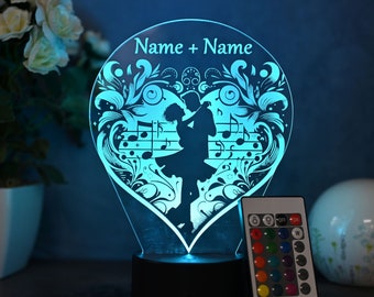 Dancing couple love light - Personalized LED table lamp for couples and special occasions