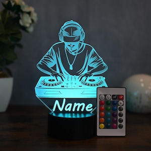 Custom DJ LED Lamp – Unique Gift for DJs, Clubs & Music Lovers – Personalized Name Light for Music Decor