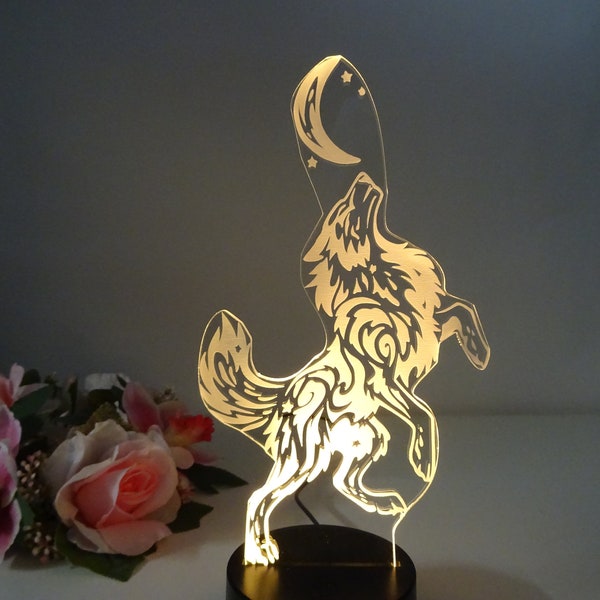 Wolf LED lamp, table lamp decoration as night light, sleep light