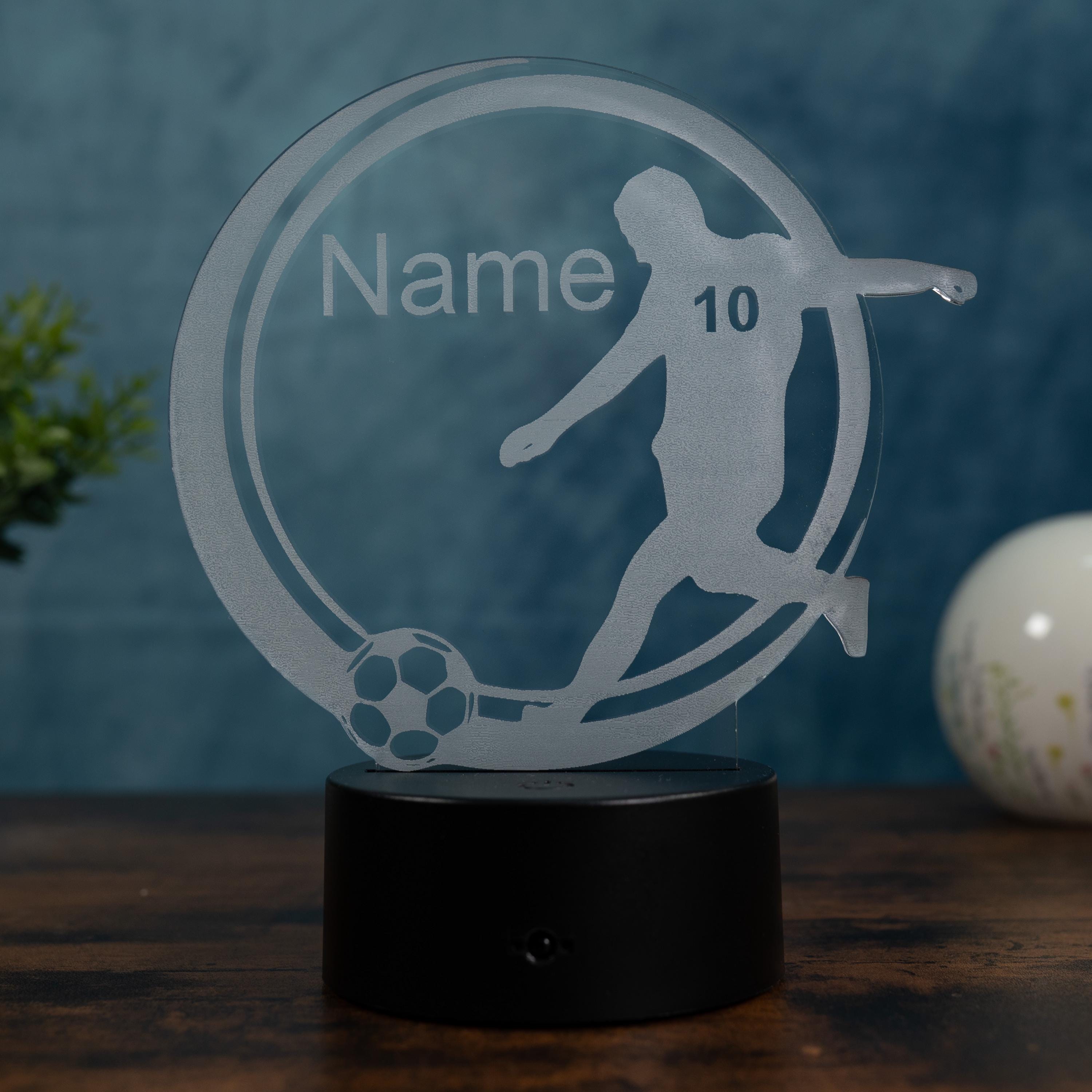 Lanterne Automatique Couleur Lanterne Verre Givré Footballeur - Décoration Jardin Avec Capteur Lumière Lampe Jardin Football