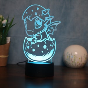 Lampada LED Baby Dragon Decorazione magica per i fan dei draghi