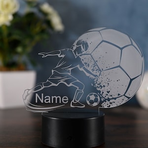 Personalized Soccer Lamp Unique Bedroom Night Light and Home Decor Gift for Kids and Soccer Fans image 7