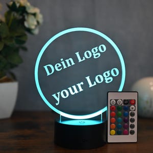 Custom LED Lamp with Logo – Personalized Night Light for Business Gift or Decorative Desk Lamp