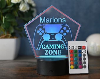 Personalised gaming LED lamp, gaming room, gaming decoration, gamer gift, gamer gift