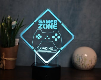 Lampe de jeu LED avec télécommande pour une configuration de jeu et une décoration parfaite de la pièce. Idée cadeau idéale pour les joueurs.