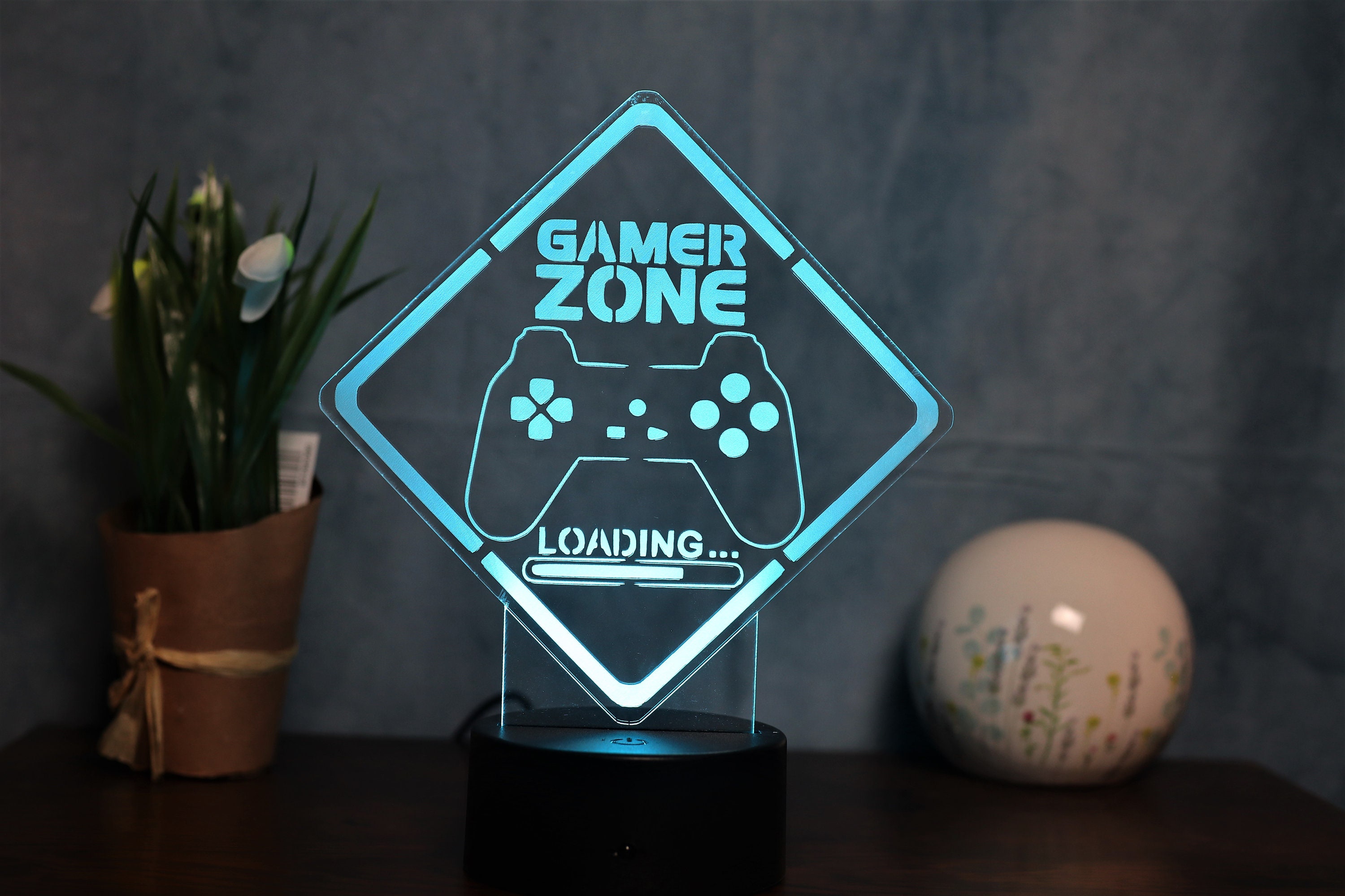 Led Gaming Zone Schild - RGB Gamer Geschenkidee personalisiert Mit