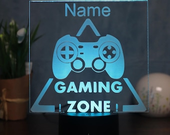 Personalised gaming LED lamp, gaming room, gaming decoration, gamer gift, gamer gift