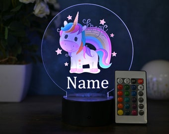 Unicorn Lamp Personalized Wish Engraving