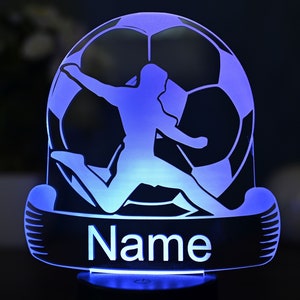 Personalized Soccer Lamp Unique Bedroom Night Light and Home Decor Gift for Kids and Soccer Fans image 4