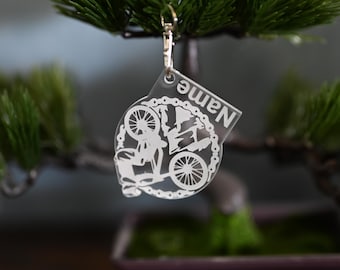 Llavero de bicicleta personalizado: idea de regalo para ciclistas, aficionados a la bicicleta y amantes