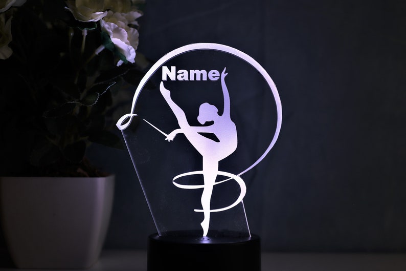 Lampe de table LED personnalisée avec motif de gymnaste, idée cadeau, danseuse de gymnaste pour femmes et filles image 6