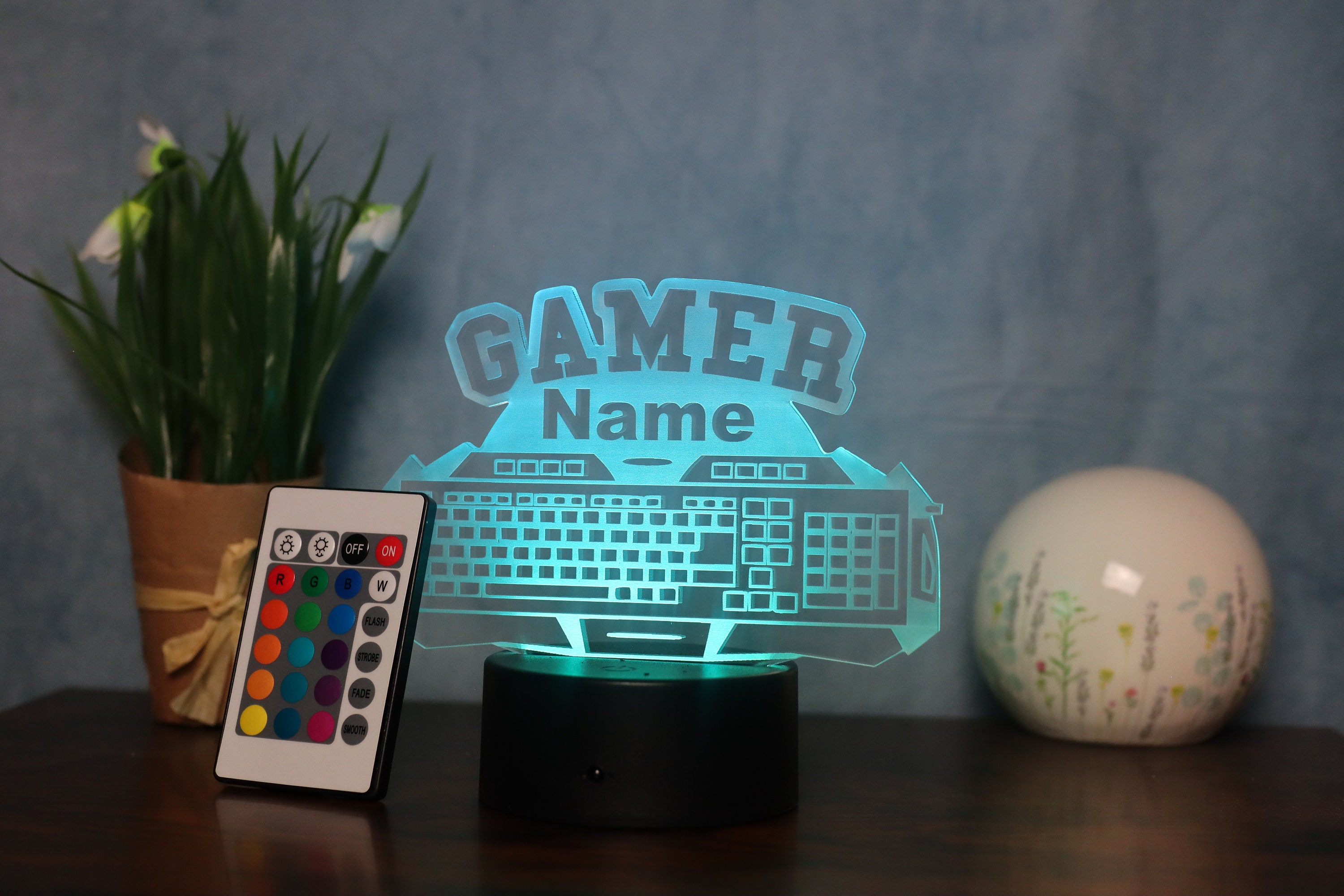 Zocker Geschenk mit LED, Geburtstagsgeschenk für Teenager,  Schreibtischlampe Kinder, Gaming LED Deko personalisiert Gamer Zimmer Deko  -  México