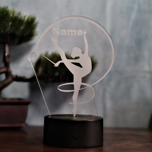 Personalized LED table lamp with gymnast motif The perfect gift for gymnast and dancer image 8