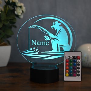 Angler Gift Ideas - LED Lamp, Personalised Fish Decoration