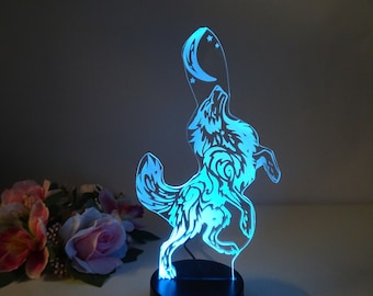 Wolf LED lamp, table lamp decoration as night light, sleep light