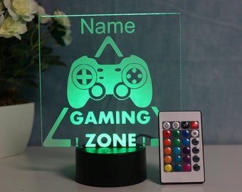 Personalised gaming LED lamp, gaming room, gaming decoration, gamer gift, gamer gift