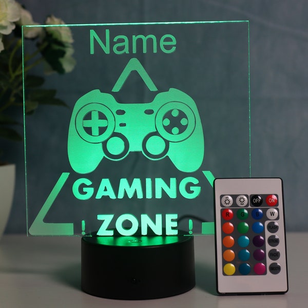 Personalisierte LED Gaming Lampe Gaming room Gaming deko Gamer geschenk idee zocker als Tischlampe