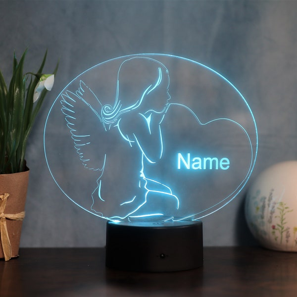 Guardian Angel Personalized Night Light, Sleep Light for Kids and Babies