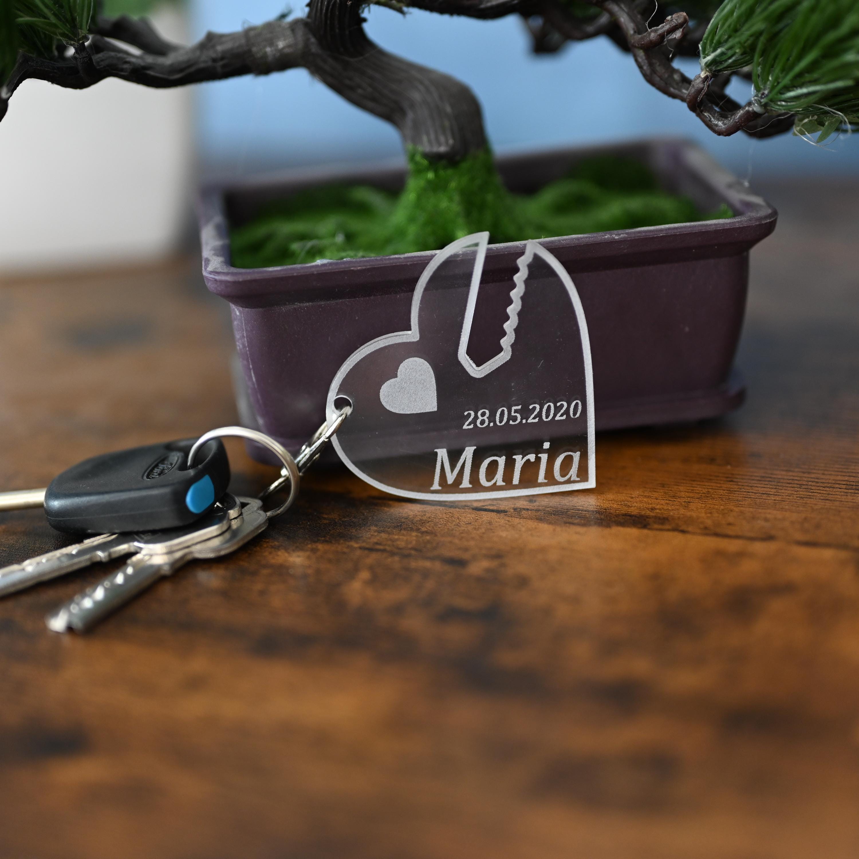 Key Ring Present Set of 2 Personalized Couple Key Rings - Gift Ideas for Couples - Etsy