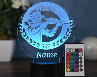 Personalized shooting lamp gift ideas for shooting festivals, shooting clubs and for hunters