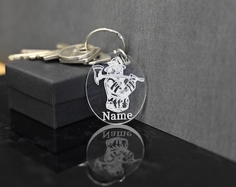 Personalized fire department key rings - gifts for firefighters and women